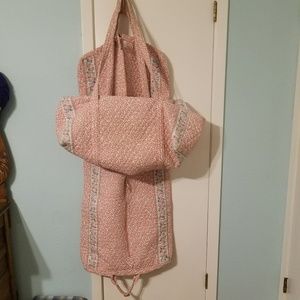 Vera Bradley quilted garment bag and matching duff